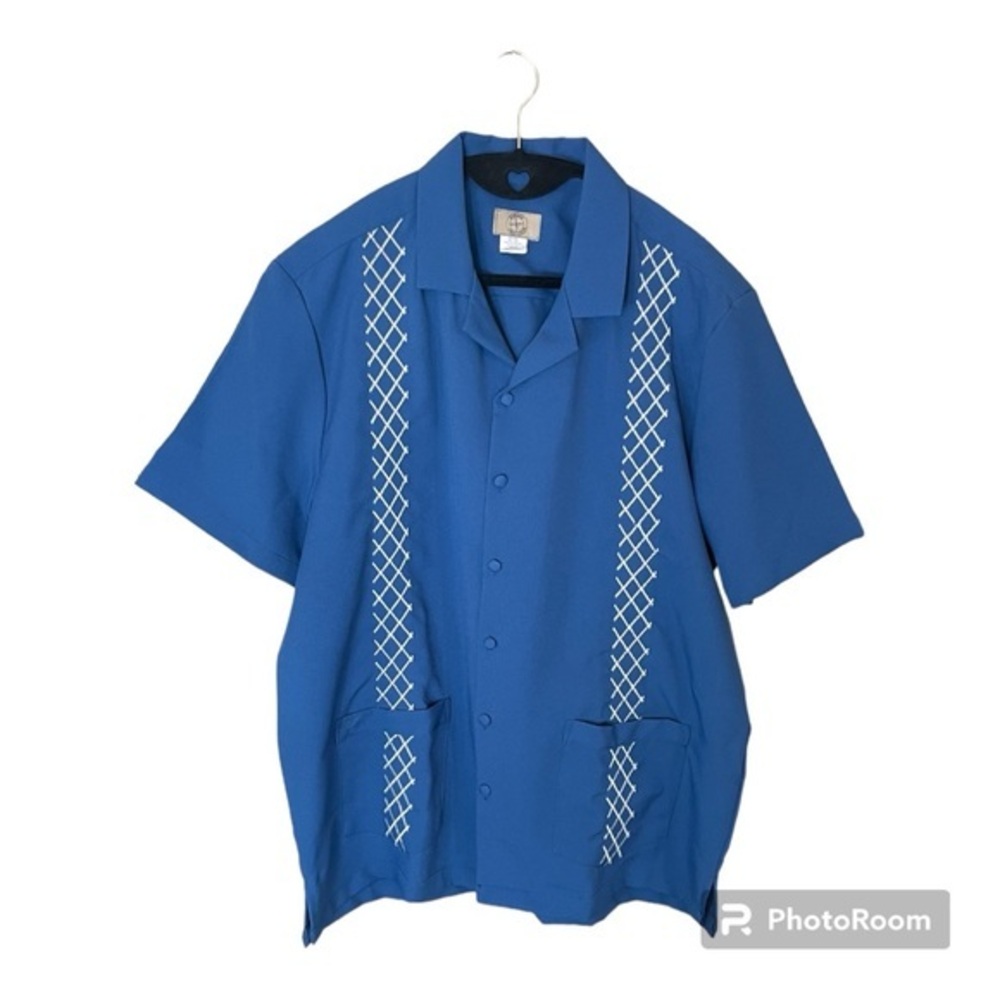 Haband Travelers Havana‎ Cuban Style 100% Polyester Style Shirt Size Medium